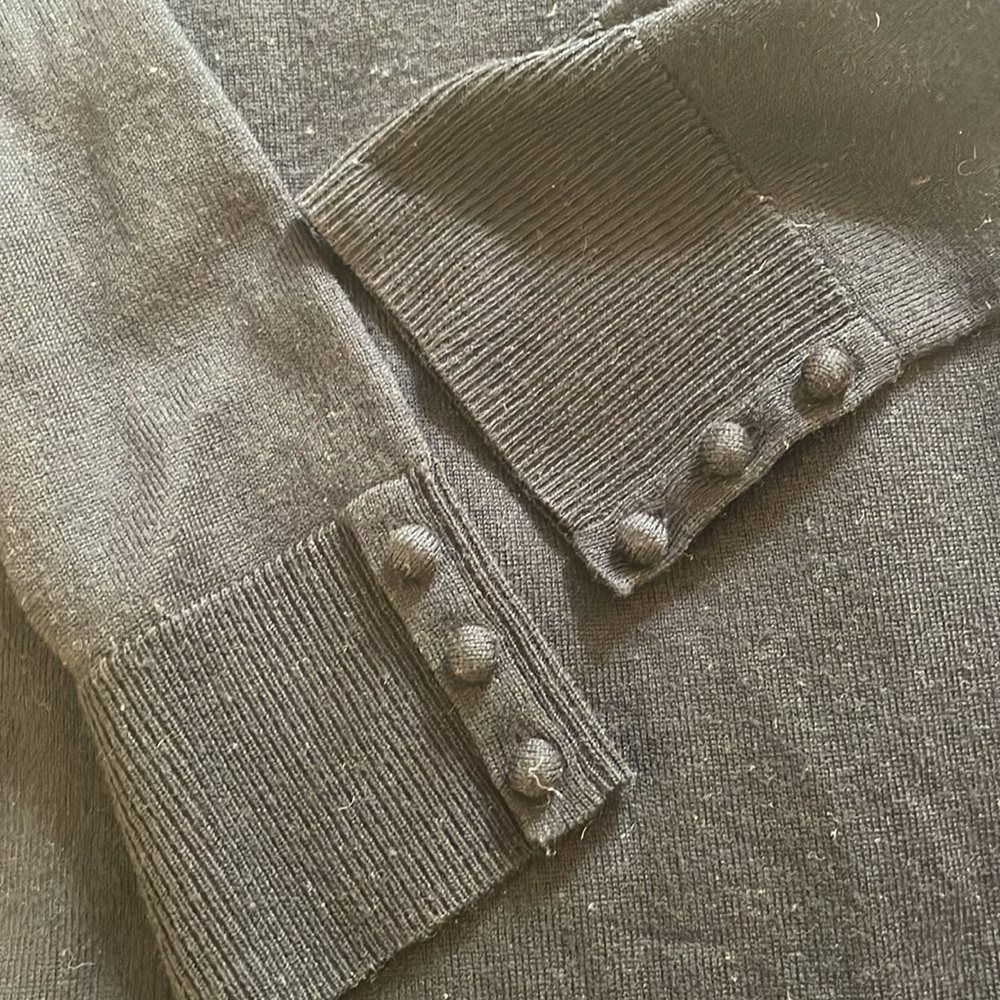 Talbots woman’s  Black Merino Wool Cowl neck Sweater - Picture 5 of 14